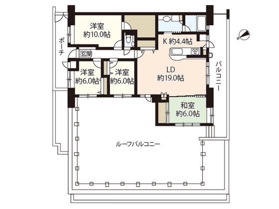 フローレンス吉島東グランドアーク(4LDK/8階)の間取り写真