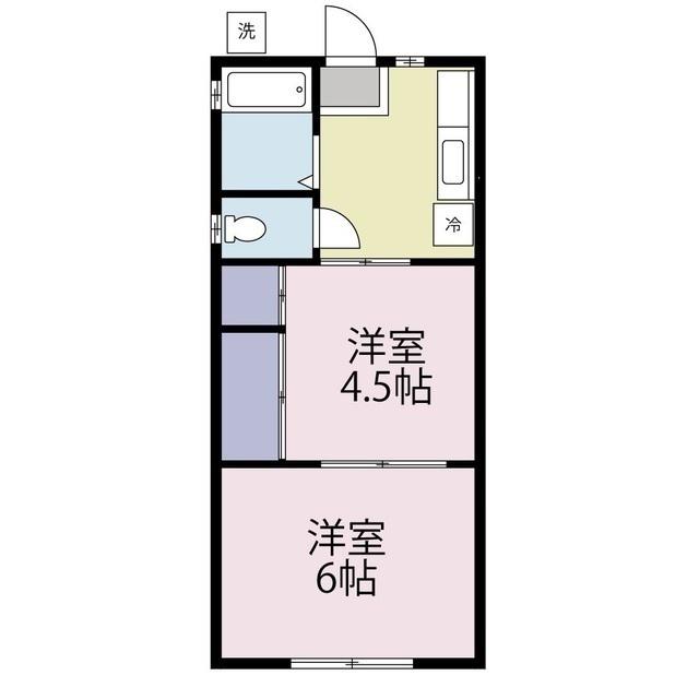 メゾンみづき(2K/2階)の間取り写真