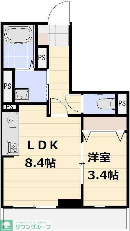 スマートグラン浦和岸町(1LDK/1階)の間取り写真