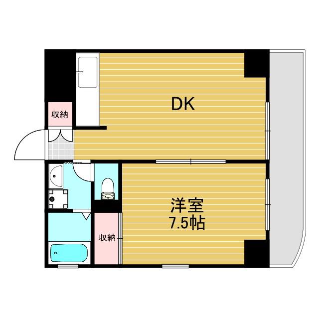 レクシア新大阪(1DK/3階)の間取り写真