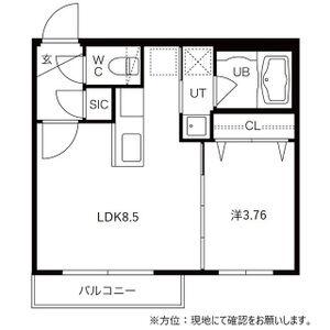 FERIO月寒中央(1LDK/3階)の間取り写真