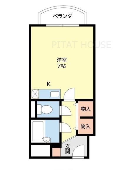 メゾン十番丁(ワンルーム/6階)の間取り写真