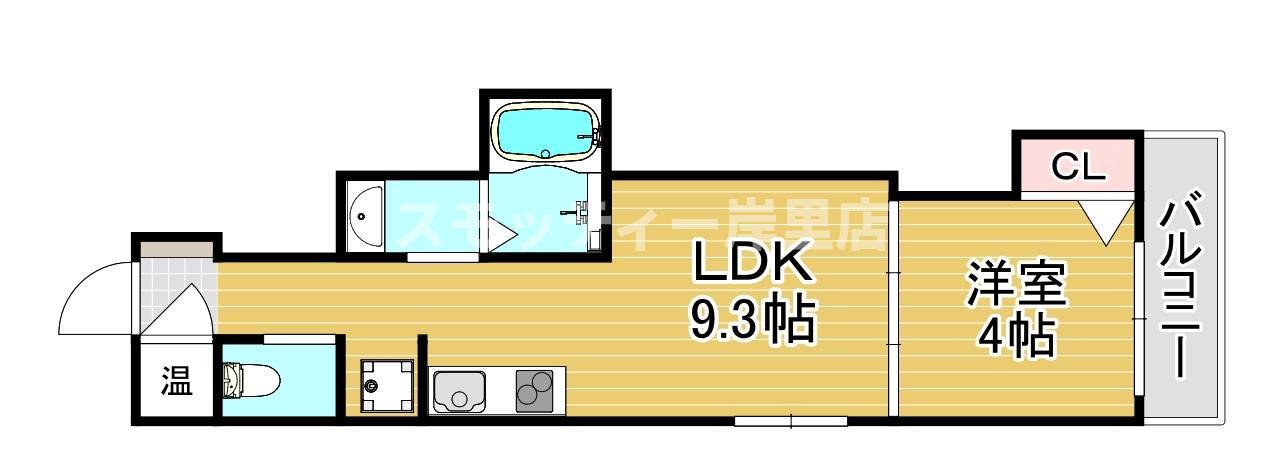 F ASECIA KENSHU(1LDK/3階)の間取り写真