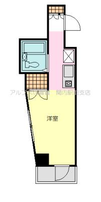 DRホームズ井土ヶ谷(ワンルーム/3階)の間取り写真