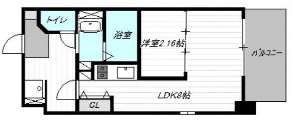 AXIS BLD(1LDK/5階)の間取り写真