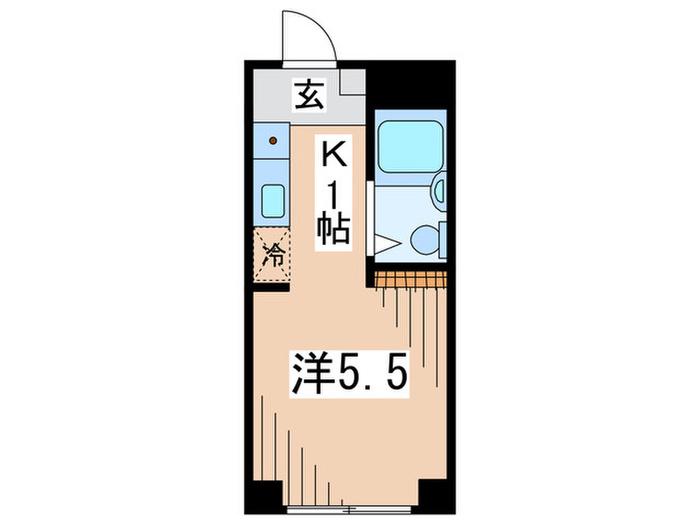 ヴェール横浜(1K/3階)の間取り写真