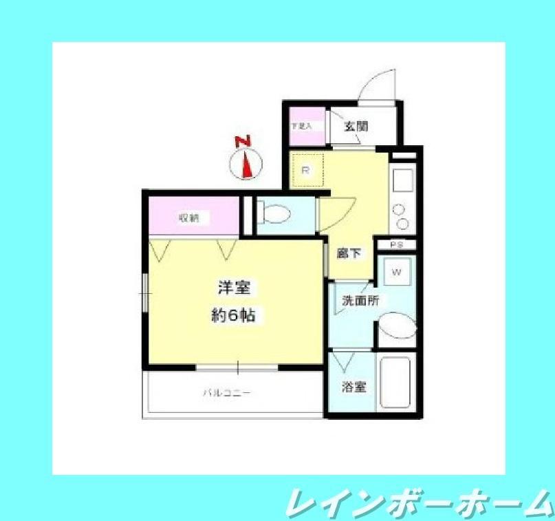 イルミナル(1K/3階)の間取り写真