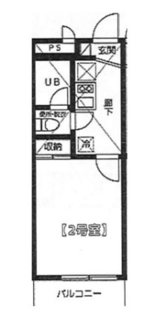 フラット浦和(1K/6階)の間取り写真