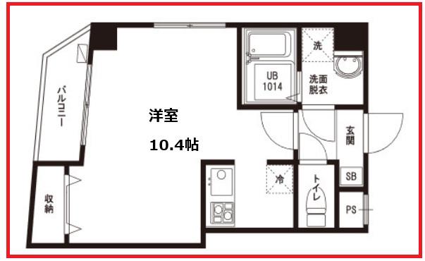 エールアヤセ(ワンルーム/6階)の間取り写真
