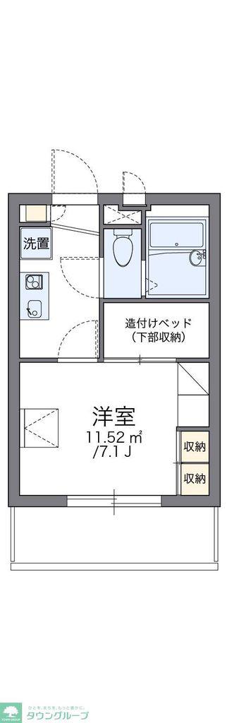 レオパレスリベール(1K/3階)の間取り写真