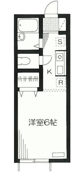 関町南レジデンス2(1K/1階)の間取り写真