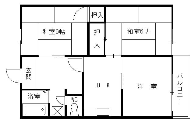 きららハイム(3DK/1階)の間取り写真