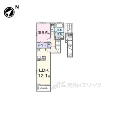 アンシャンテ(1LDK/2階)の間取り写真