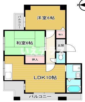 ベーシックコート(2LDK/4階)の間取り写真