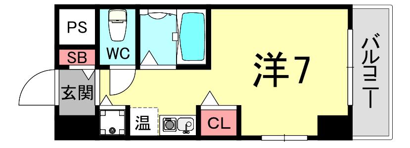 アージュ・リベルテ本山(ワンルーム/6階)の間取り写真