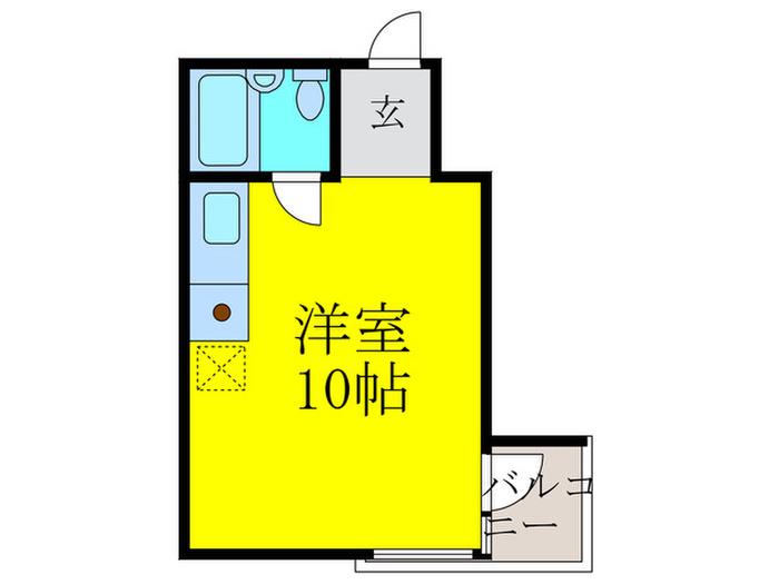 シャトージュネス住吉(ワンルーム/1階)の間取り写真