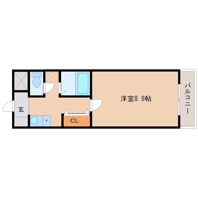 ソフィア2(1K/3階)の間取り写真