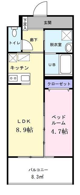 SANTA BASE(1LDK/1階)の間取り写真