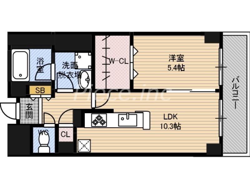 ジョイパーク鶴見(1LDK/4階)の間取り写真