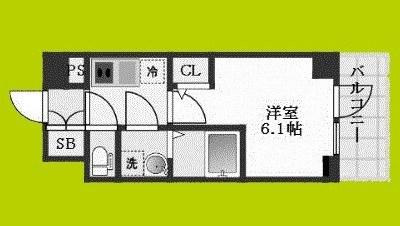 エスリード弁天町ノース RESIDENCE(1K/5階)の間取り写真