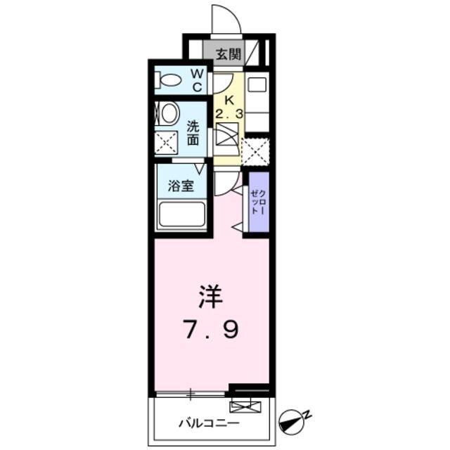 NEO CELLA(1K/3階)の間取り写真