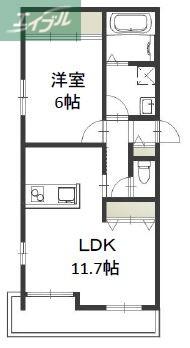 グランメゾン(1LDK/1階)の間取り写真