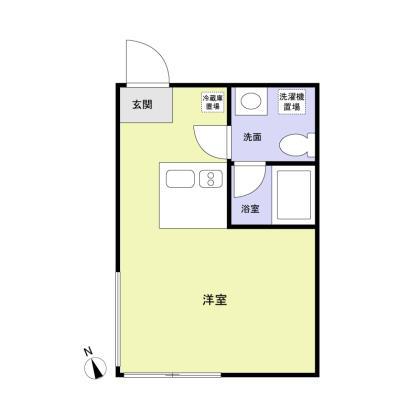 TRIAS333(ワンルーム/3階)の間取り写真