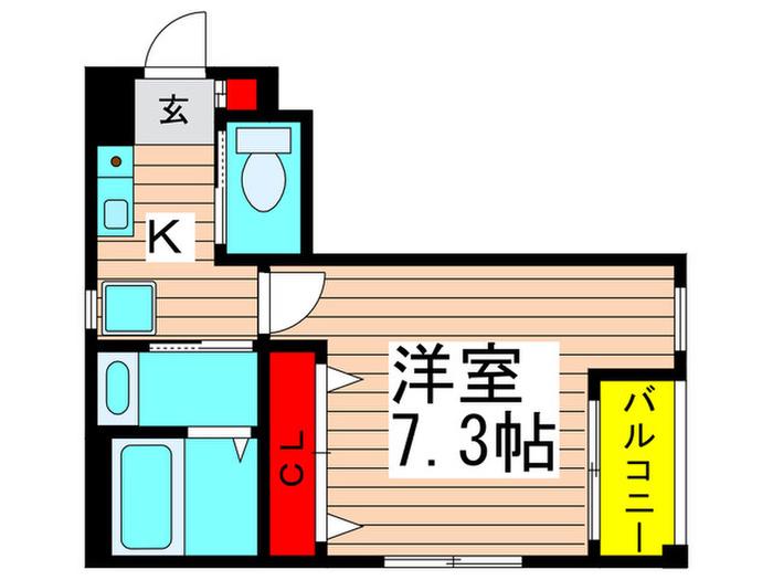 フォーサイドハイツ(1K/3階)の間取り写真