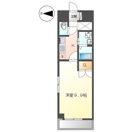 セイモパレス1(1K/3階)の間取り写真