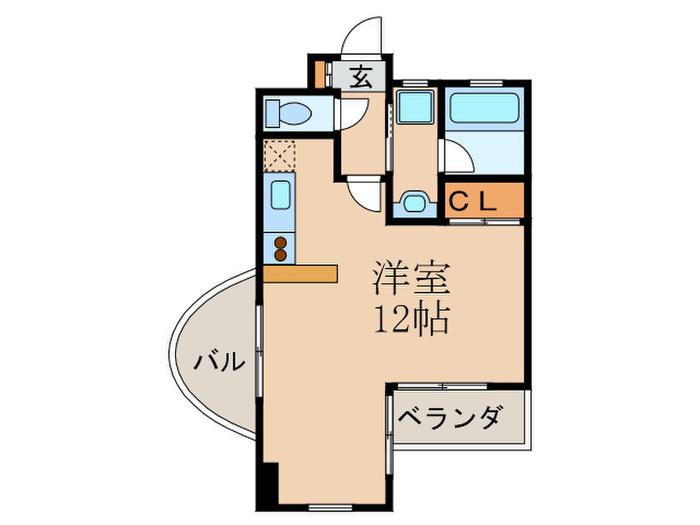 ハイムタケダT9(ワンルーム/3階)の間取り写真