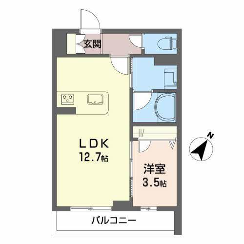 ALIVILA(1LDK/1階)の間取り写真