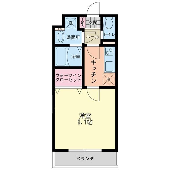 LA・FORTE(1K/3階)の間取り写真