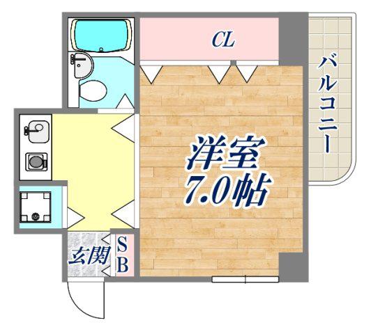 ロングライフパート3(1K/3階)の間取り写真