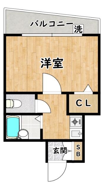勝栄マンションパート6(1K/4階)の間取り写真