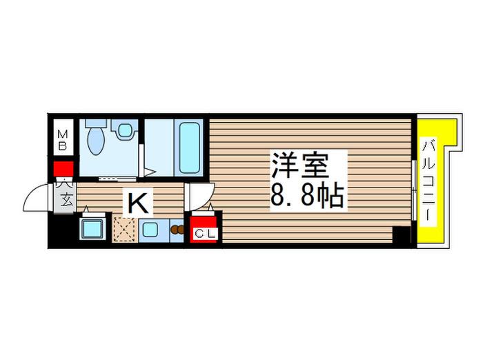 SIDEONE(1K/5階)の間取り写真