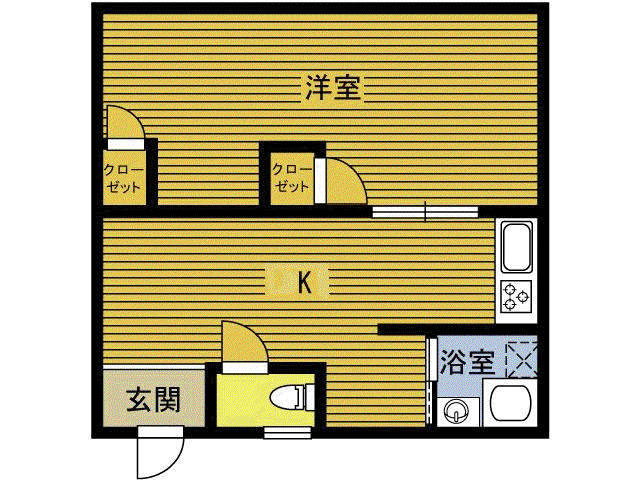 WINDSOR BLD. OITA CHUO(1K/3階)の間取り写真