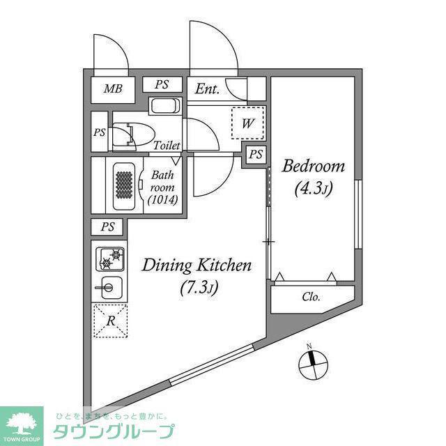SOLASIA RESIDENCE荻窪II(1DK/5階)の間取り写真