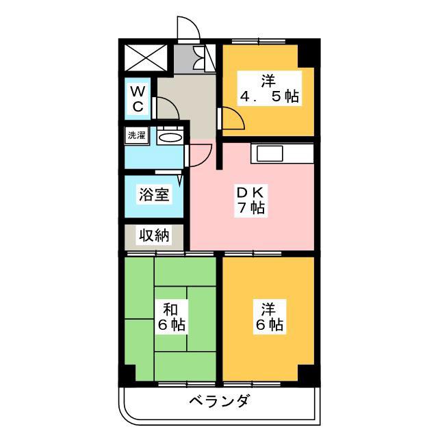 ヴェルドミール(3DK/2階)の間取り写真