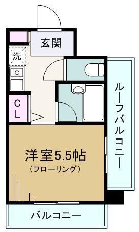 スカイコート早稲田第2(1K/9階)の間取り写真