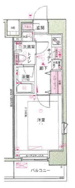 デュアレス愛宕虎ノ門(1K/4階)の間取り写真