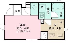 キーメゾン(1K/1階)の間取り写真