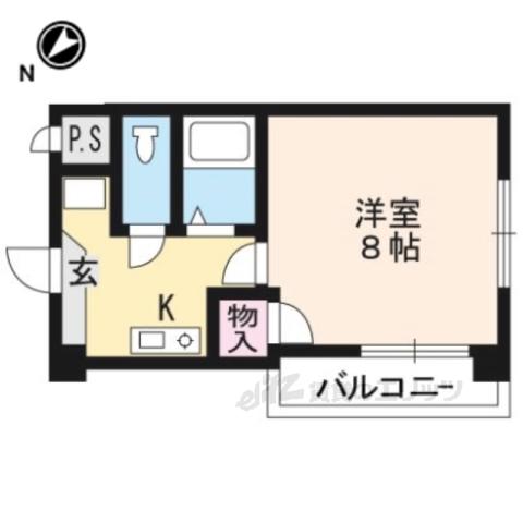 メゾンショウエイ(1K/5階)の間取り写真