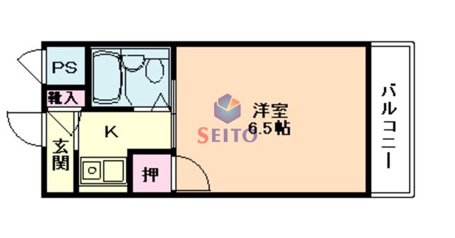 マウス96(1K/2階)の間取り写真