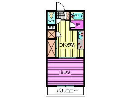 栄ハイツ(1DK/2階)の間取り写真