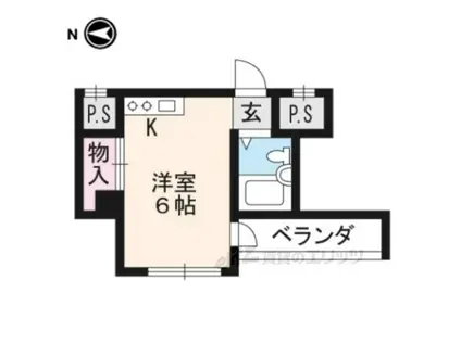 サンライズ宝ヶ池(1K/3階)の間取り写真