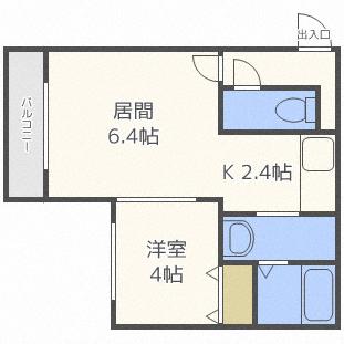レラステージ26(1LDK/4階)の間取り写真