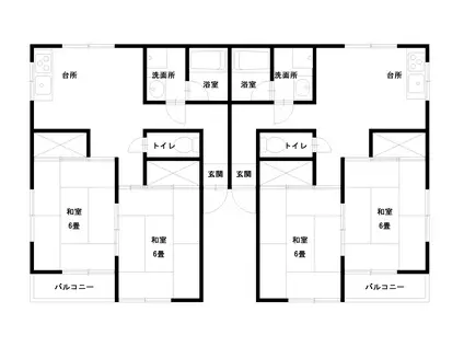 コーポラスアジキ C(2DK/2階)の間取り写真