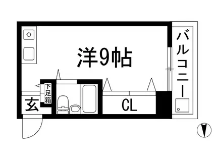 サニーコート石橋(ワンルーム/2階)の間取り写真