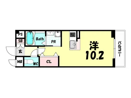 プラチナコート(1K/3階)の間取り写真