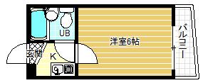 第7セイワコート(1K/2階)の間取り写真